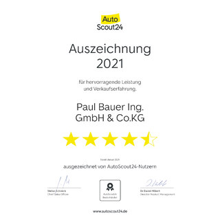 AutoScout24 - &nbsp;Auszeichnung&nbsp;2021