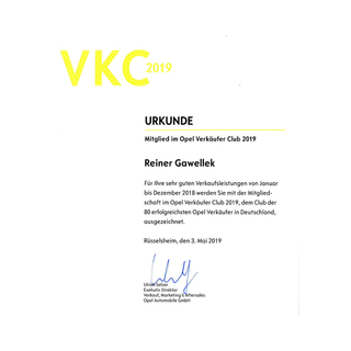 Reiner Gawellek VKC 2019